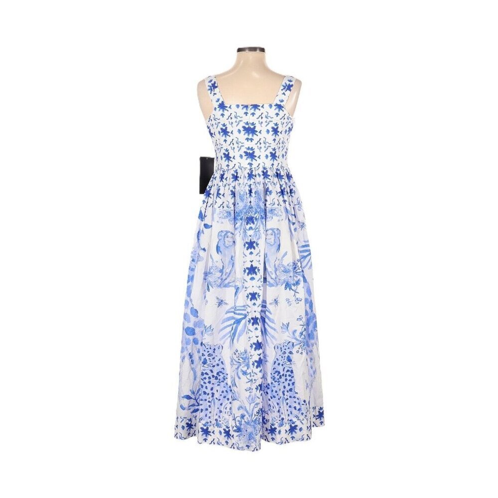 NWT Tuckernuck x LouLou Baker Painted Safari Vita in Blue White Cotton Dress S - Picture 2 of 9